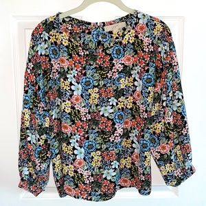 LOFT Floral Blouse Size S